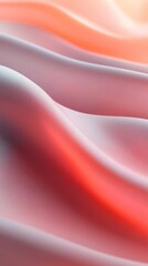 Canvas Print - a pink and white fabric with a wave pattern