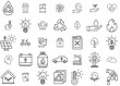 © Abagael - Set Of Linear Ecology Vector Symbols Apps, Websites Ui Designs Suitable For Energy,Light-Bulb,Ecology,Care,Power Business Infographic Elements Logo Vector Illustration