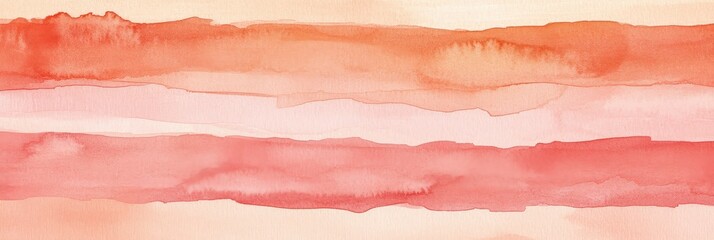 Wall Mural - Abstract Watercolor Stripes in Warm Colors