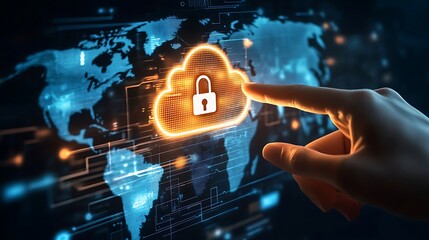 Wall Mural - Enhancing Cloud Security: Protecting Your Data in a Digital Landscape