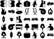 © Abagael - Set Of Biomass Isolated Silhouette Solid Icons With Energy,Organic,Forestry,Renewable,Biomass Outline Icons Collection. Simple Vector Illustration