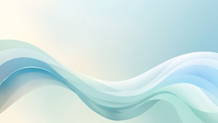 Wall Mural - Abstract Blue and White Wave Background