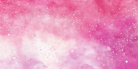 Canvas Print - Pink Watercolor Galaxy Background