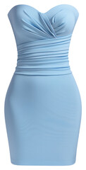 Sticker - PNG Elegant blue strapless bodycon dress