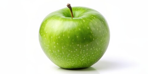 Ripe whole green apple, cutout, Apple, ripe, green, fruit, isolated, background, healthy, organic, fresh, nutrition