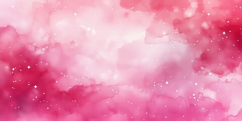 Wall Mural - Pink Watercolor Galaxy