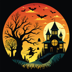 Wall Mural - Halloween vector illustration design