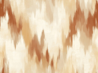 Poster - Neutral, earthy shades with detailed, blurred ikat patterns and soft transitions, seamless pattern