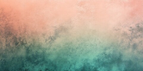 Wall Mural - A gradient background blending shades of teal, coral, and lemon yellow, with a grainy texture and soft noise.