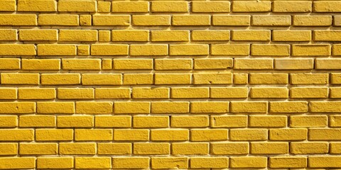Aufkleber - Detailed description Close-up shot of a textured yellow brick wall, perfect for background or design elements