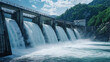 © esta - Hydroelectric dam with flowing water