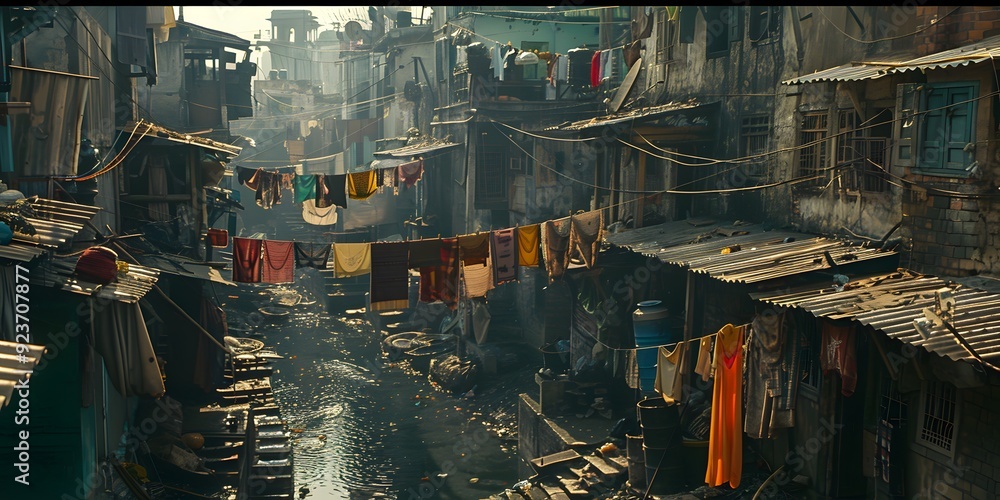 Slum G Stark Depiction of an Indian Slum: Economic Hardship, Garbage, and ...