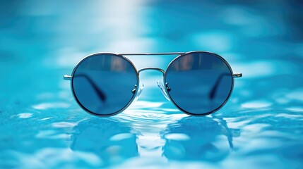 Wall Mural - Cool Vibes Sunglasses in Swimming Pool