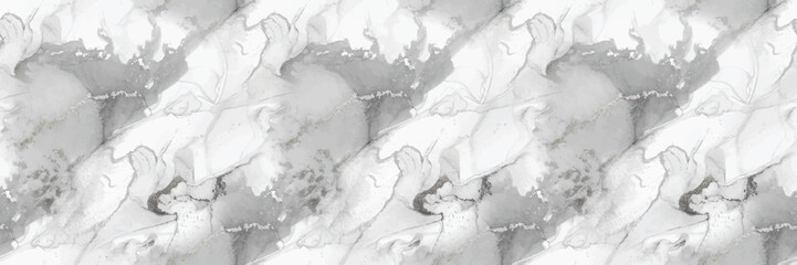 Wall Mural - Light Marble Pattern. White Alcohol Ink