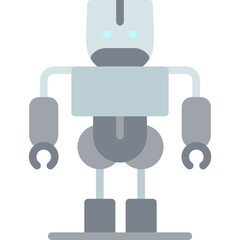 Sticker - robot flat icon design