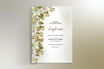 Wall Mural - BRIDAL SHOWER FLORAL INVITATION TEMPLATE