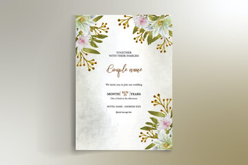 Wall Mural - BRIDAL SHOWER FLORAL INVITATION TEMPLATE