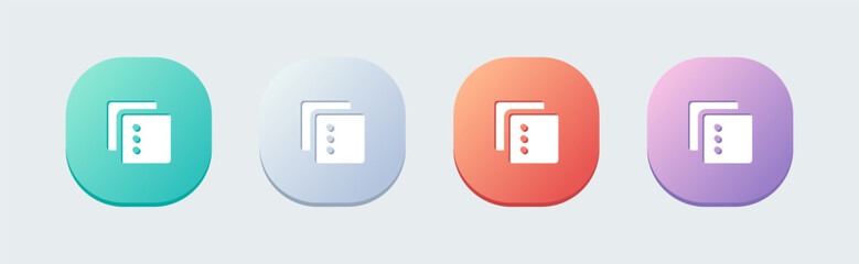 Option solid icon in flat design style. Application signs vector illustration.