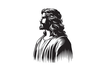 Jesus had silhouette vector illustration