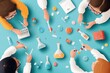 © ST22Studio - Vibrant Chemistry Exploration - Creative Vector Illustration of Students Experimenting with Colorful Set for Science Education and Discovery