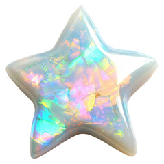 Wall Mural - PNG Colorful iridescent star ornament