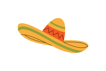 Sombrero. Mexican hat. Vector illustration.