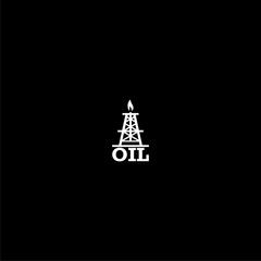 Poster - Oil rig icon isolated on dark background