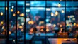 © ceoJAHID - At night beautiful Abstract blurred office