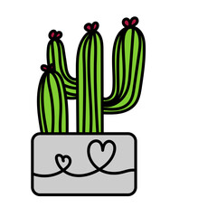 Sticker - Cactus Icon Illustration