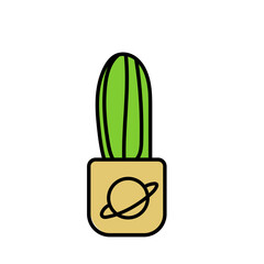 Wall Mural - Cactus Icon Illustration