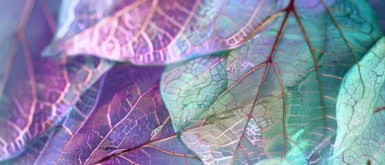 Transparent Leaves Texture in Pastel Colors