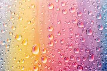 Wall Mural - Water Drops on Colorful Surface