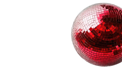 Wall Mural - red disco ball transparent background