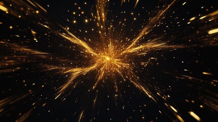 Wall Mural - Abstract Cosmic Explosion of Glittering Particles in Space