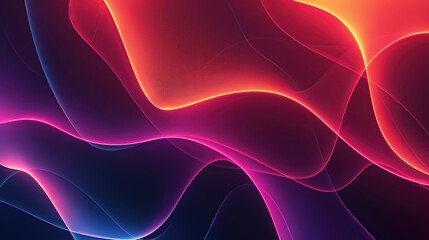 Wall Mural - Abstract Neon Wave Background