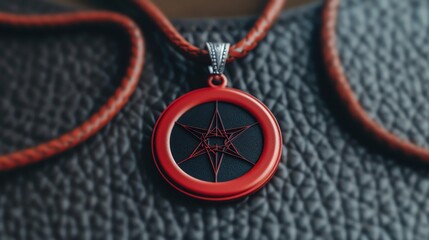 Poster - Pendant with supernatural power, symbolic sign, flat design illustration