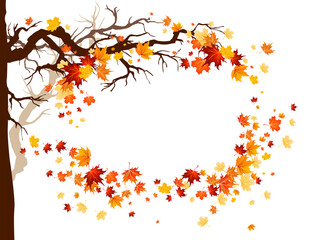 Wall Mural - fall design card