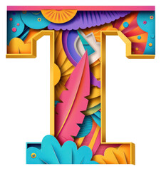 Poster - PNG Letter T alphabet font art.