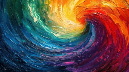 Wall Mural - Vibrant Swirl of Colors: A Playful and Dynamic Whirlwind