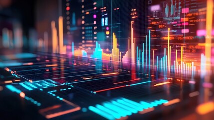 A colorful graph with many lines and numbers