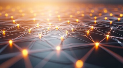 Leinwandbilder - 3D rendering of interconnected data points