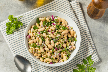 Canvas Print - Healthy Cold White Bean Summer Salad