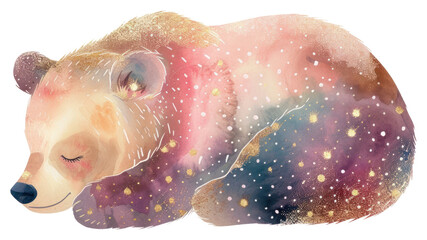 Sticker - PNG Bear mammal white background relaxation.