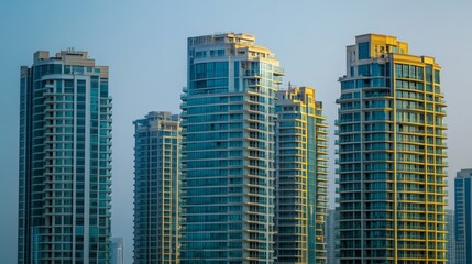 Poster - Real estate development with multiple residential towers