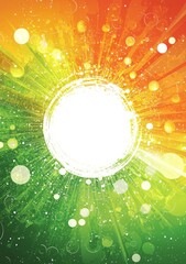 Canvas Print - colorful abstract background with radiant sunburst and bright circular patterns