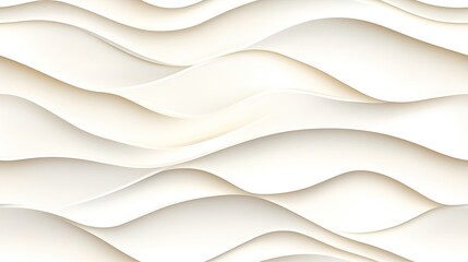 Wall Mural - The design features graceful waves of white and blue with a textured appearance, creating a calming and elegant abstract landscape that enhances any modern aesthetic SEAMLESS PATTERN