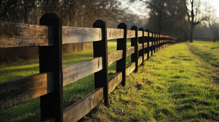 Poster - fence in the field