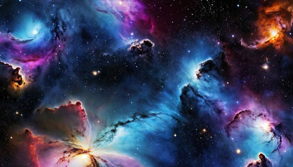 fond astronomie cosmos univers nébuleuse étoile galaxie espace coloré.