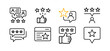 © lucky_xtian - 5 stars positive review. Rate icons set. Feedback icon collection. Concept of best ranking. Customer review. Good result. Star, envelope, smiling emoji, like thumb up and speech bubble.