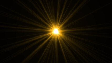 Wall Mural - abstract background with yellow rays